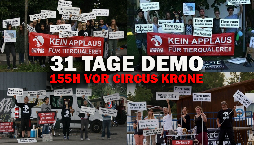 31 Tage Dauer-Demo oder auch: Sommerferien vor Circus Krone 31 Tage Dauer-Demo oder auch: Sommerferien vor Circus Krone