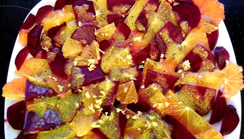 Tierleidfrei genießen: Rote-Beete-Orangen Salat Tierleidfrei genießen: Rote-Beete-Orangen Salat