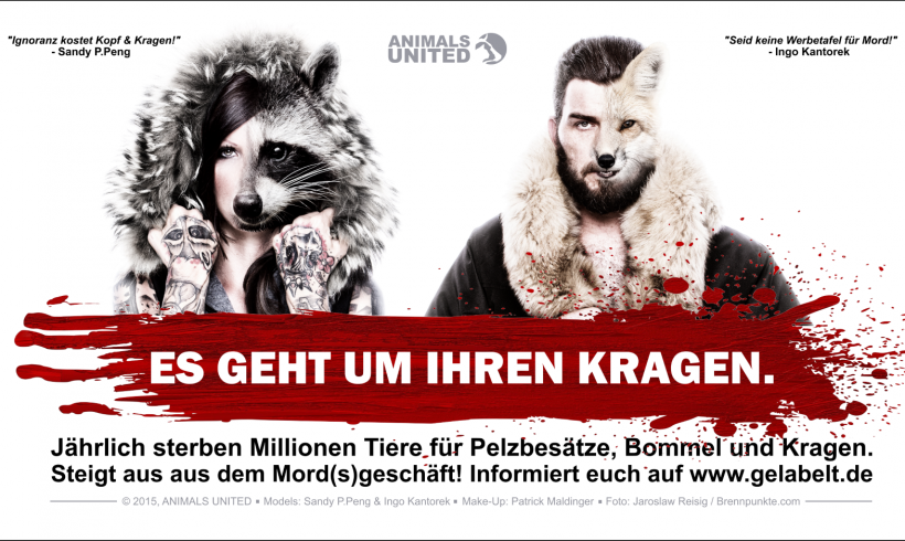 “Es geht um IHREN Kragen!” – Ingo Kantorek und Sandy P. Peng gegen Pelz “Es geht um IHREN Kragen!” – Ingo Kantorek und Sandy P. Peng gegen Pelz