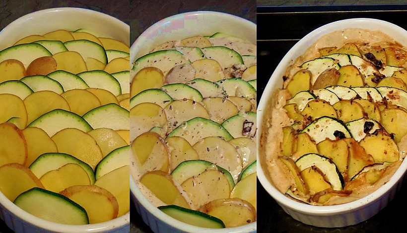 Tierleidfrei genießen: Kartoffel-Zucchini-Gratin Tierleidfrei genießen: Kartoffel-Zucchini-Gratin