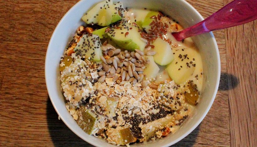 Tierleidfrei genießen: Chiaranth-Bananen-Müsli Tierleidfrei genießen: Chiaranth-Bananen-Müsli
