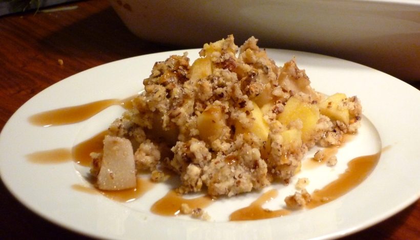 Tierleidfrei genießen: Apfel-Birnen-Crumble Tierleidfrei genießen: Apfel-Birnen-Crumble